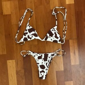 Cowhide print bikini